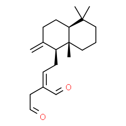 ChemSpider 2D Image | (2Z)-2-{2-[(1S,4aS,8aS)-5,5,8a-Trimethyl-2-methylenedecahydro-1-naphthalenyl]ethylidene}succinaldehyde | C20H30O2