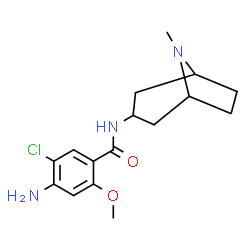 ChemSpider 2D Image | 4-Amino-5-chloro-2-methoxy-N-(8-methyl-8-azabicyclo[3.2.1]oct-3-yl)benzamide | C16H22ClN3O2