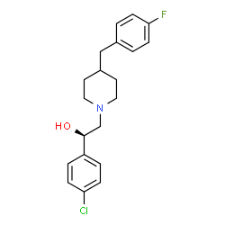 ChemSpider 2D Image | (1R)-1-(4-Chlorophenyl)-2-[4-(4-fluorobenzyl)-1-piperidinyl]ethanol | C20H23ClFNO