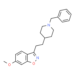 ChemSpider 2D Image | 3-[2-(1-Benzyl-4-piperidinyl)ethyl]-6-methoxy-1,2-benzoxazole | C22H26N2O2