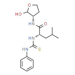 ChemSpider 2D Image | N-[(3S)-2-Hydroxytetrahydro-3-furanyl]-N~2~-(phenylcarbamothioyl)-L-leucinamide | C17H25N3O3S