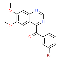 ChemSpider 2D Image | (3-Bromophenyl)(6,7-dimethoxy-4-quinazolinyl)methanone | C17H13BrN2O3