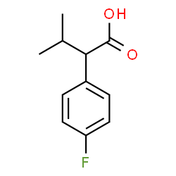 ChemSpider 2D Image | 2-(4-Fluorophenyl)-3-methylbutanoic acid | C11H13FO2