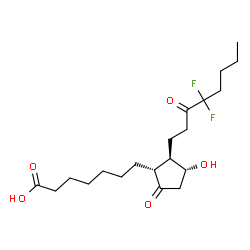 ChemSpider 2D Image | (11alpha)-16,16-Difluoro-11-hydroxy-9,15-dioxoprostan-1-oic acid | C20H32F2O5