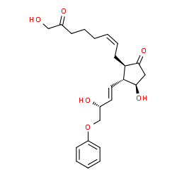 ChemSpider 2D Image | (2R,3R,4R)-4-Hydroxy-2-[(2Z)-8-hydroxy-7-oxo-2-octen-1-yl]-3-[(1E,3R)-3-hydroxy-4-phenoxy-1-buten-1-yl]cyclopentanone | C23H30O6