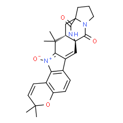 ChemSpider 2D Image | (1S,17S)-9,9,16,16-Tetramethyl-8-oxa-14,23,25-triazaheptacyclo[17.5.2.0~1,17~.0~3,15~.0~4,13~.0~7,12~.0~19,23~]hexacosa-2,4,6,10,12,14-hexaene-24,26-dione 14-oxide | C26H27N3O4