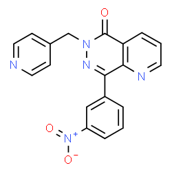 ChemSpider 2D Image | 8-(3-Nitrophenyl)-6-(4-pyridinylmethyl)pyrido[2,3-d]pyridazin-5(6H)-one | C19H13N5O3