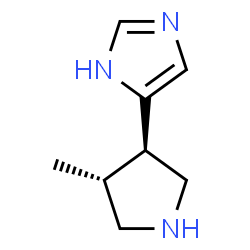 ChemSpider 2D Image | 4-[(3R,4R)-4-methylpyrrolidin-3-yl]-1H-imidazole | C8H13N3