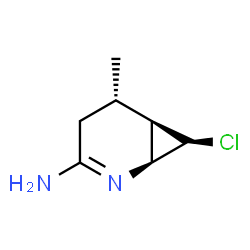 ChemSpider 2D Image | (1S,5S,6R,7R)-7-Chloro-5-methyl-2-azabicyclo[4.1.0]hept-2-en-3-amine | C7H11ClN2