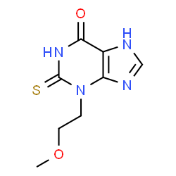 ChemSpider 2D Image | 3-(2-Methoxyethyl)-2-thioxo-1,2,3,7-tetrahydro-6H-purin-6-one | C8H10N4O2S