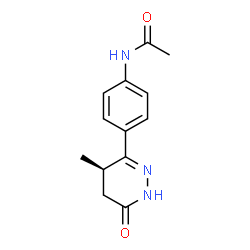 ChemSpider 2D Image | N-{4-[(4R)-4-Methyl-6-oxo-1,4,5,6-tetrahydro-3-pyridazinyl]phenyl}acetamide | C13H15N3O2