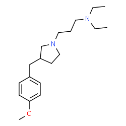 ChemSpider 2D Image | N,N-Diethyl-3-((4-methoxyphenyl)methyl)-1-pyrrolidinepropanamine | C19H32N2O