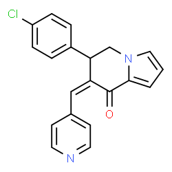 ChemSpider 2D Image | (7Z)-6-(4-Chlorophenyl)-7-(4-pyridinylmethylene)-6,7-dihydro-8(5H)-indolizinone | C20H15ClN2O