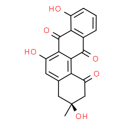 ChemSpider 2D Image | (3S)-3,6,8-Trihydroxy-3-methyl-3,4-dihydro-1,7,12(2H)-tetraphenetrione | C19H14O6