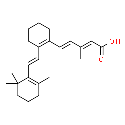 ChemSpider 2D Image | (2E,4E)-3-Methyl-5-{2-[(E)-2-(2,6,6-trimethyl-1-cyclohexen-1-yl)vinyl]-1-cyclohexen-1-yl}-2,4-pentadienoic acid | C23H32O2