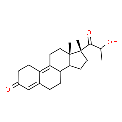 ChemSpider 2D Image | (13S,17R)-17-Lactoyl-13,17-dimethyl-1,2,6,7,8,11,12,13,14,15,16,17-dodecahydro-3H-cyclopenta[a]phenanthren-3-one | C22H30O3