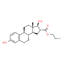 ChemSpider 2D Image | 2-Fluoroethyl (16alpha,17beta)-3,17-dihydroxyestra-1,3,5(10)-triene-16-carboxylate | C21H27FO4