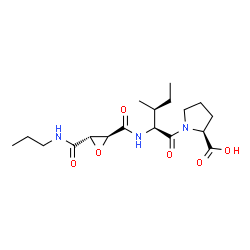 ChemSpider 2D Image | N-{[(2S,3S)-3-(Propylcarbamoyl)-2-oxiranyl]carbonyl}-L-isoleucyl-L-proline | C18H29N3O6