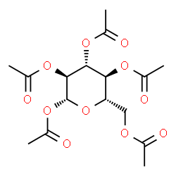 ChemSpider 2D Image | 1,2,3,4,6-Penta-O-acetyl-beta-L-glucopyranose | C16H22O11