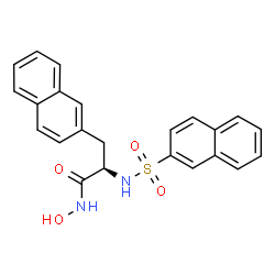 ChemSpider 2D Image | N-Hydroxy-3-(2-naphthyl)-N~2~-(2-naphthylsulfonyl)-D-alaninamide | C23H20N2O4S
