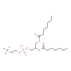 ChemSpider 2D Image | 2,3-Bis(heptanoyloxy)propyl 2-(trimethylammonio)ethyl phosphate | C22H44NO8P