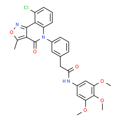 ChemSpider 2D Image | 2-[3-(9-Chloro-3-methyl-4-oxo[1,2]oxazolo[4,3-c]quinolin-5(4H)-yl)phenyl]-N-(3,4,5-trimethoxyphenyl)acetamide | C28H24ClN3O6