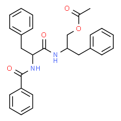 ChemSpider 2D Image | 2-[(N-Benzoylphenylalanyl)amino]-3-phenylpropyl acetate | C27H28N2O4