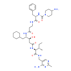 ChemSpider 2D Image | 4-Amino-N-[(4S,8S,9S,16S)-1-(4-amino-2-methyl-5-pyrimidinyl)-4-[(2S)-2-butanyl]-9-(cyclohexylmethyl)-8-hydroxy-3,6,11,15-tetraoxo-17-phenyl-2,5,10,14-tetraazaheptadecan-16-yl]-1-piperidinecarboxamide 
(non-preferred name) | C41H64N10O6