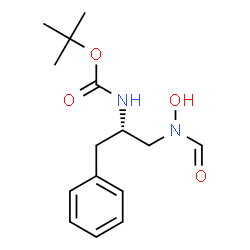 ChemSpider 2D Image | Tert-Butyl {(2s)-1-[formyl(Hydroxy)amino]-3-Phenylpropan-2-Yl}carbamate | C15H22N2O4