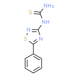 ChemSpider 2D Image | 5-Phenyl-1,2,4-thiadiazol-3-yl thiourea | C9H8N4S2