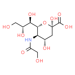 ChemSpider 2D Image | N-glycoloyl-alpha-neuraminic acid | C11H19NO10