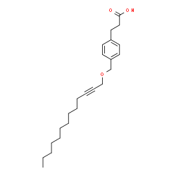 ChemSpider 2D Image | 3-{4-[(2-Tridecyn-1-yloxy)methyl]phenyl}propanoic acid | C23H34O3