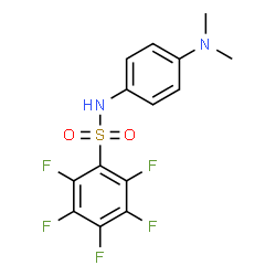 ChemSpider 2D Image | N-[4-(Dimethylamino)phenyl]-2,3,4,5,6-pentafluorobenzenesulfonamide | C14H11F5N2O2S