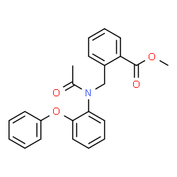 ChemSpider 2D Image | N-acetyl-N-(2-methoxycarbonylbenzyl)-2-phenoxyaniline | C23H21NO4