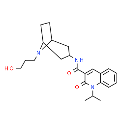 ChemSpider 2D Image | N-[8-(3-Hydroxypropyl)-8-azabicyclo[3.2.1]oct-3-yl]-1-isopropyl-2-oxo-1,2-dihydro-3-quinolinecarboxamide | C23H31N3O3