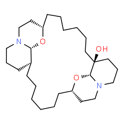 ChemSpider 2D Image | (1S,8S,10R,15S,22S,29R)-9,30-Dioxa-11,25-diazapentacyclo[20.6.2.2~8,11~.0~10,15~.0~25,29~]dotriacontan-1-ol | C28H50N2O3