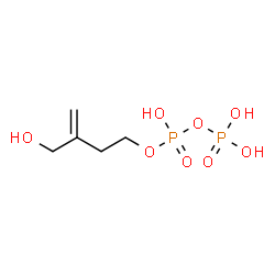 ChemSpider 2D Image | 3-(Hydroxymethyl)-3-buten-1-yl trihydrogen diphosphate | C5H12O8P2