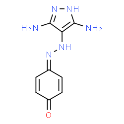 ChemSpider 2D Image | 4-[(3,5-Diamino-1H-pyrazol-4-yl)hydrazono]-2,5-cyclohexadien-1-one | C9H10N6O
