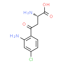ChemSpider 2D Image | L-4-Chlorokynurenine | C10H11ClN2O3
