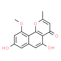 ChemSpider 2D Image | 5,8-Dihydroxy-10-methoxy-2-methyl-4H-benzo[h]chromen-4-one | C15H12O5