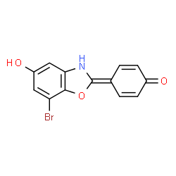 ChemSpider 2D Image | 4-(7-Bromo-5-hydroxy-1,3-benzoxazol-2(3H)-ylidene)-2,5-cyclohexadien-1-one | C13H8BrNO3