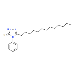 ChemSpider 2D Image | 4-Phenyl-5-tridecyl-2,4-dihydro-3H-1,2,4-triazole-3-thione | C21H33N3S