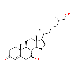 ChemSpider 2D Image | (7beta)-7,26-Dihydroxycholest-4-en-3-one | C27H44O3