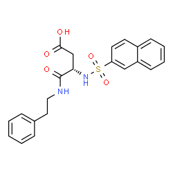 ChemSpider 2D Image | N~2~-(2-Naphthylsulfonyl)-N-(2-phenylethyl)-L-alpha-asparagine | C22H22N2O5S