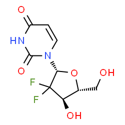 ChemSpider 2D Image | 2',2'-Difluorodeoxyuridine | C9H10F2N2O5