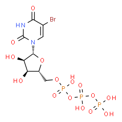 ChemSpider 2D Image | 5BrUTP | C9H14BrN2O15P3
