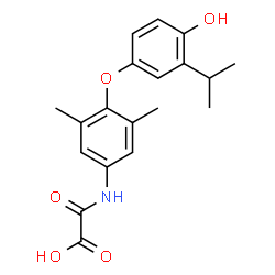 ChemSpider 2D Image | {[4-(4-Hydroxy-3-isopropylphenoxy)-3,5-dimethylphenyl]amino}(oxo)acetic acid | C19H21NO5