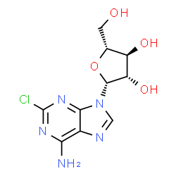 ChemSpider 2D Image | Adenine, 9-.beta.-D-arabinofuranosyl-2-chloro- | C10H12ClN5O4