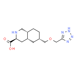 ChemSpider 2D Image | (3S,4aR,6S,8aR)-6-[(2H-Tetrazol-5-ylmethoxy)methyl]decahydro-3-isoquinolinecarboxylic acid | C13H21N5O3