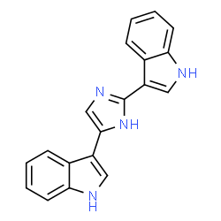 ChemSpider 2D Image | 3,3'-(1H-Imidazole-2,5-diyl)bis(1H-indole) | C19H14N4